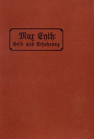 [Gutenberg 50344] • Geld und Erfahrung